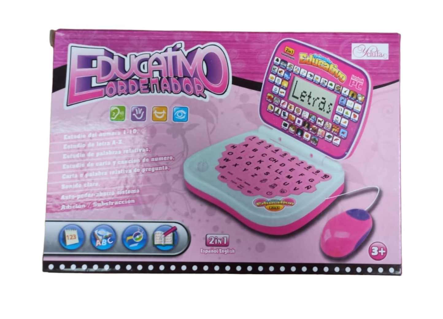 Mini Laptop computador Educativo Ingles/ Español