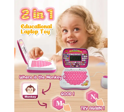 Mini Laptop computador Educativo Ingles/ Español